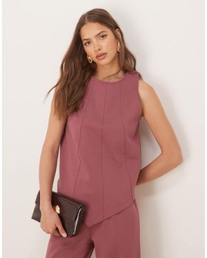 ASOS – oberteil aus interlock-stoff - Rot