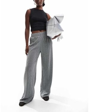 Vila Glitter Wide Leg Trousers - Metallic