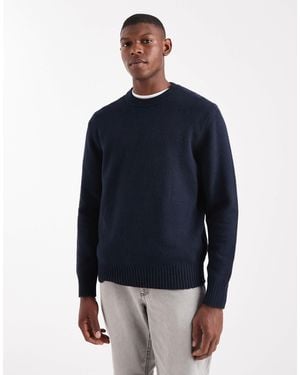 Only & Sons – relaxed-fit-strickpullover - Blau