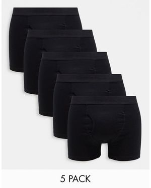 Weekday Pack De 5 Calzoncillos De Algodón Negros Johnny De