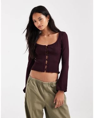 ASOS Strick-cardigan mit durchgehender knopfleiste - Mehrfarbig