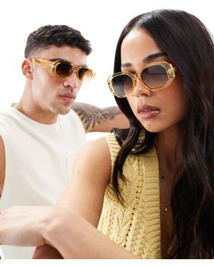 A.J. Morgan Top Grade Hexagonal Sunglasses - Brown