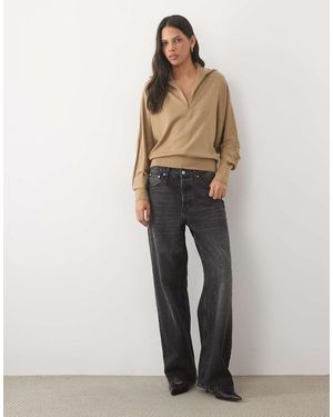 ARKET Maglione Oversize A Maniche Lunghe Con Collo A Imbuto - Bianco