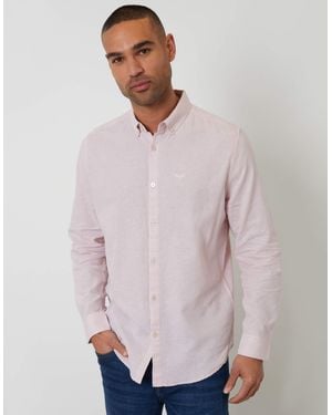 Threadbare Chemise en lin mélangé à manches longues - pâle - Violet