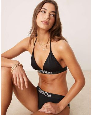 Calvin Klein Intense Power Triangle Bikini Top - Brown
