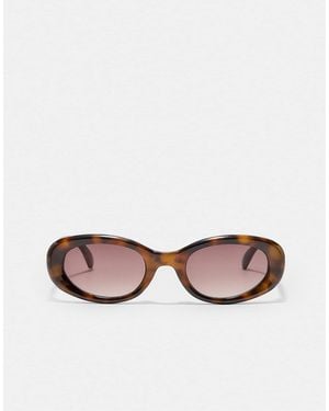 Stradivarius Ovale sonnenbrille - Braun