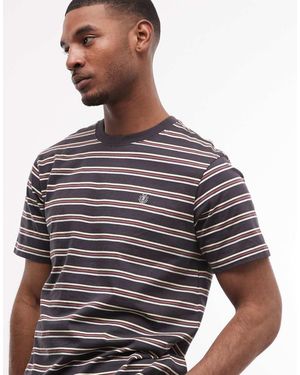 Element Camiseta Azul A Rayas Con Icono Bordado - Gris