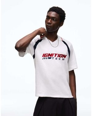 Bershka Retro Sport Polo - White