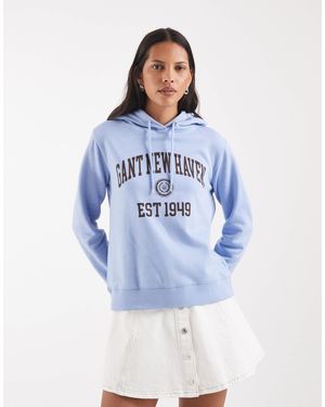 GANT Collegiate Logo Hoodie - Blue