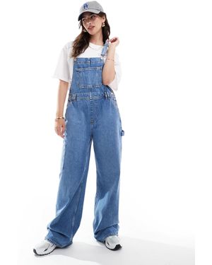 ONLY – worker-latzhose aus hellem denim - Blau