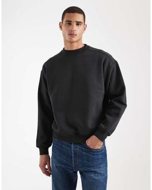 Cotton On Box Fit Crew Jumper - Black