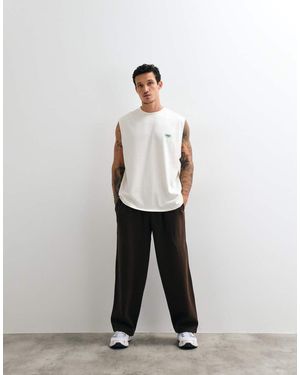ASOS Oversized Balloon Pleated jogger - White