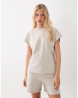 Jdy Oversized T-Shirt Co-Ord - Natural