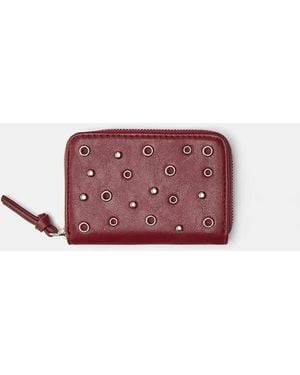 Pull&Bear Studded Wallet - Purple