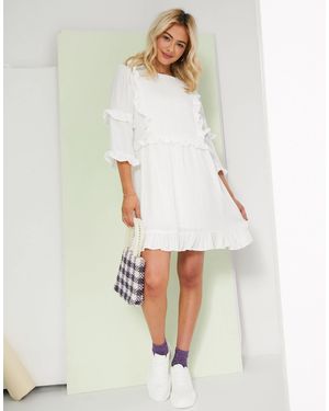 In The Style X lorna luxe - robe patineuse à volants - Blanc