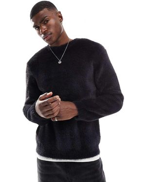 New Look Fluffy Knit Jumper - Blue