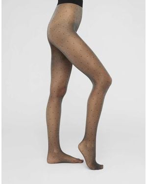 Calzedonia Collant Glitter Polka Dots - White