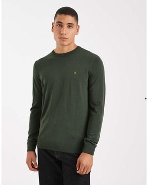 Farah Mullen Merino Wool Jumper - Green