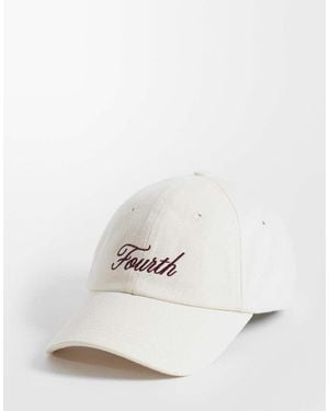 4th & Reckless 'fourth' Embroidered Logo Cap - White