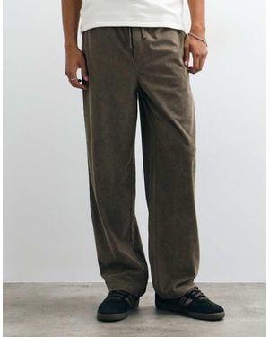 Only & Sons Pantalón De Pana Holgado Con Efecto Desgastado En Marrón Caqui Claro - Gris