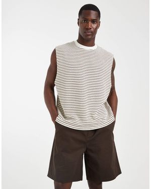 ASOS – schweres, kastiges oversize-tanktop - Grau