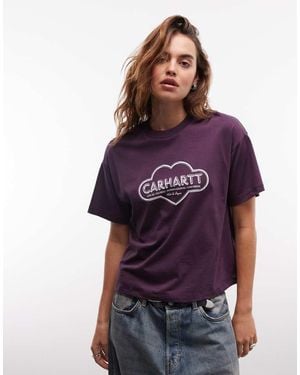 Carhartt Cloud Heart T-shirt - Purple