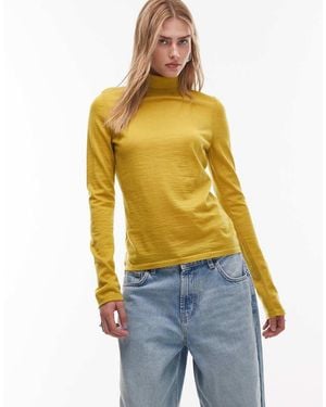 & Other Stories Fine Knit Wool Turtleneck Jumper - Blue