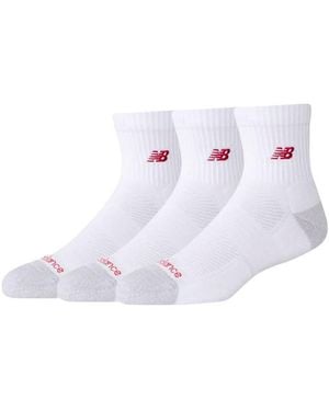 New Balance Active Premium Qtr 3 Pack - White