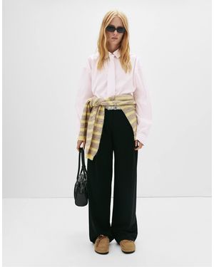 Pull&Bear – langärmliges, gestreiftes hemd - Weiß