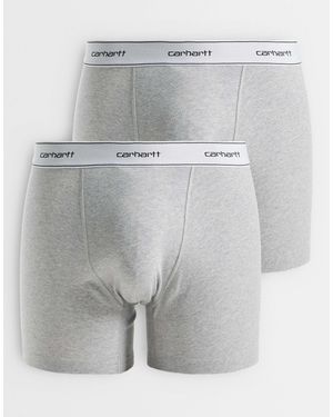 Carhartt – 2er-pack eng geschnittene boxershorts aus baumwolle - Grau
