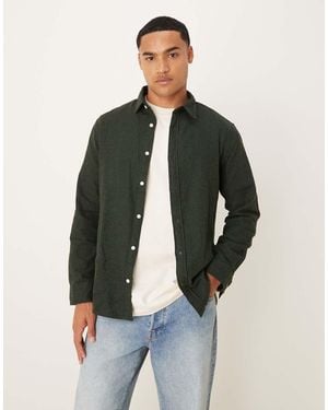 SELECTED Camicia Oversize Squadrata - Verde