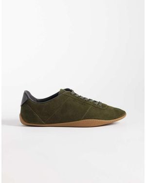 Calvin Klein Suede Ballet Trainer - Green