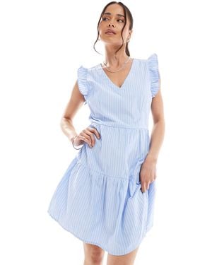 Vero Moda Tiered Mini Dress - Blue