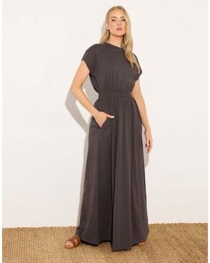 Long Tall Sally Shirred Waist Maxi Dress - Brown