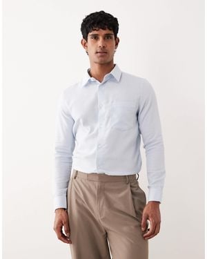 ASOS Smart Slim Textured Easy Iron Shirt - White