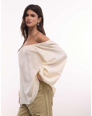 ASOS Top Met Blote Schouders En Lange Mouwen - Groen