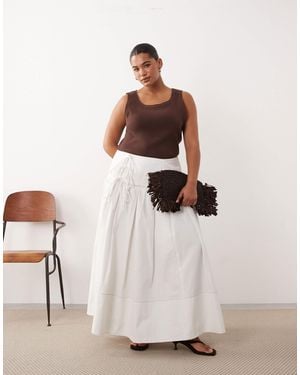 ARRANGE Curve Tie Front Wrap Maxi Skirt - Natural