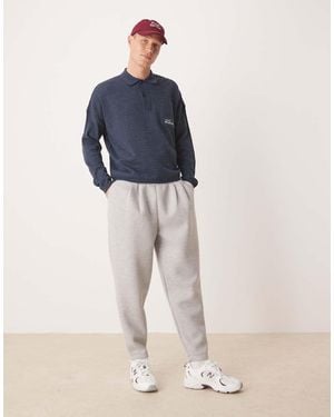ASOS Tapered Scuba Joggers With Pleat Detail - Blue