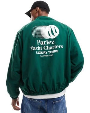 Parlez Myrtle Nylon Track Zip Up Jacket - Green