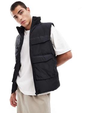 Another Influence Utility Puffer Gilet - Black
