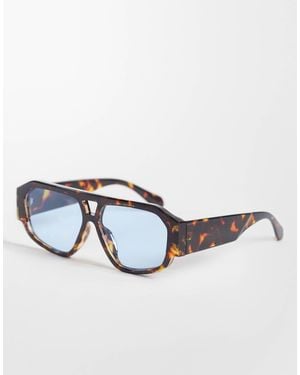 Kaiia – exclusive – rechteckige pilotensonnenbrille - Blau