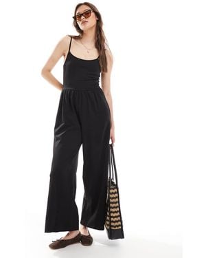 ASOS Cami Wide Leg Jumpsuit With Pockets - Blue