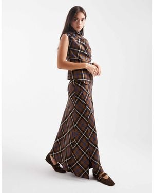 ASOS Side Split Co-ord Maxi Skirt - White
