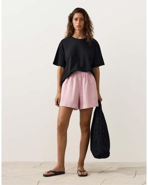 Oysho 100% Linen Shorts - Pink