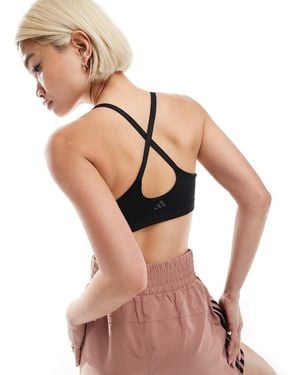 adidas Originals Adidas Training All Me Light Support Sports Bra - Natural