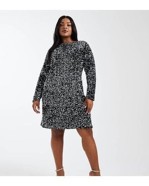 Vero Moda Textured Sequin Dress - Black