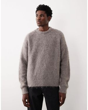 ASOS COLLECTIVE – oversize-strickpullover aus woll- und mohairmix - Grau