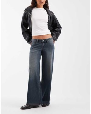 Hollister Ultra Low Rise baggy Fit Jeans With Adjustable Detail - Multicolour