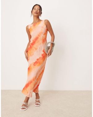Miss Selfridge – maxi-trägerkleid - Orange