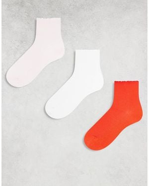 Monki 3-pack Frill Socks - White